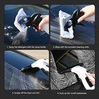 Window Vacuum Squeegee Cordless, Strong Suction Electric Window Cleaner with Water Collection, Window Cleaning Kit with Spray Bottle, Telescopic Pole for Glass Doors, High Window, Tile, Car