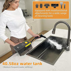 Handheld Pressurized Steam Cleaner， 6-Level Adjustable Handle 20s Heat-Up Big Tank, Portable Steamer for Cleaning Stubborn Dirt Grease Tile Grout Floor Car (Black/Yellow)