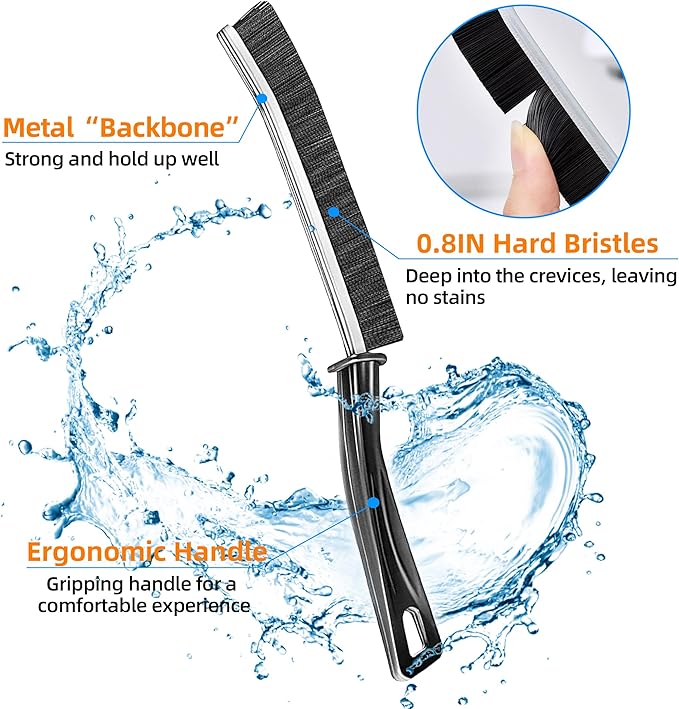 10Pcs Hard-bristled Crevice Cleaning Brush, Multifunctional Thin Gap Scrub Brush, Bathroom Cleaner Tools for Household Use, Kitchen, Window, Toilet, Grout, Faucets, Car