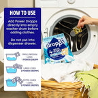 Dropps 4-in-1 Plus Oxi Crisp Breeze Power Biobased Laundry Detergent Pods (76 Pods) - Chlorine-Free Bleach Alternative Biobased Laundry Whitener, Stain & Odor Remover
