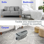 Carpet and Upholstery Cleaning Brush,Carpet Scrubber Stiff Bristle Detailing Scrub Brushes,Interior Leather Brush for Car and Home (Gray)