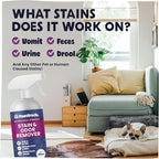 Pawstruck Professional Strength Pet Stain & Odor Remover - Natural Enzyme Cleaning Solution for Dogs & Cats - Safe and Effective Smell Eliminator - 32 oz - Packaging May Vary
