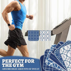 36 Count Reusable Cleaning Cloths Washable Cotton Kitchen Towels for Home(Geometric Style,Blue)