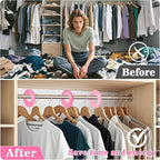 Sukh Baby Closet Dividers 30pcs - Plastic Clothes Organizer Shelf Tags Labels for Clothing Rack Wardrobe Store Warehouse Nursery Must Haves Boutique Supplies Sturdy Durable Flexible No Burrs (Pink)