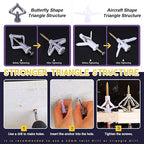 Swpeet 56Pcs Toggle Bolt and Wing Nut with Hollow-Door Drywall Toggle Anchors Assortment Kit, Zinc Hollow-Wall Anchor Self-Drilling Drywall Anchors with Phillips Screws - 1/8 Inch, 3/16Inch, 1/4Inch