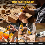 Cordless Rotary Tool,5 Speed Rotary Tool Kit With 71 Accessories,USB Charging,Multi-Purpose 4.2v Power Rotary Tools Easy Accessory Changes - Sanding, Polishing, Engraving and Cutting Yellow