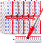 Microfiber Reusable Mop Pads Compatible with O-Cedar Promist MAX, Mop Heads Replacement Thicken Refills Wet Dry Mopping Dual-Sides Use for All Floor Surfaces(6 Pack)