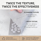 Nordhus Design Large Swedish Dishcloths, 5 Grey Cloths, Made in Sweden - 9.5 x 8 inch Reusable, Washable Cellulose Cotton Kitchen Cloths - Replace Paper Towels, Wipes, Sponges, Dish Rags