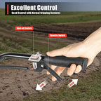 Gas Powered Tiller Cultivator Rototiller, 2-Stroke 52CC 2HP 1900W Soil Cultivator Soil Tilling Machine, 6500-7000RPM Air-Cooled Gasoline Garden Farm Tiller, for Plowing/Tilling/Furrowing