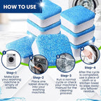 True Fresh Washing Machine Cleaner Tablets – 25-Pack Deep Cleaning for Front Loader, Top Load & HE Washers – Helps Remove Odor-Causing Residues, Pet Hair & Hard Water Buildup – Septic Safe
