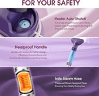 Newbealer Standing Garment Steamer - 1500W Full-Size Vertical Clothes Steamer with Foot Pedal, 57.5oz (1.7L) Large Water Tank, 45s Fast Heat-Up, 50-Min Powerful Steaming, Auto-Off (Purple)