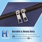 HOMESURE 8 Pack Large Strong Moving Bags with Zippers & Carrying Handles - Water-Resistant - Heavy Duty Storage Tote for Space Saving, Fold Flat, Alternative to Moving Box (Blue)