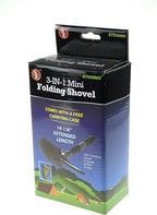 SE 16" 3-in-1 Mini Folding Shovel with Pick and Saw - Compact, Heat-Treated Carbon Steel Tool with Carrying Case