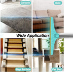 Carpet Rake for Pet Hair Removal, Reusable Cat Dog Hair Remover with 45’’ Long Handle Advanced Lint Remover Scraper for Carpets, Rugs, Mats, Couch