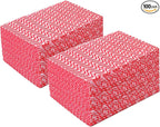 JEBBLAS Reusable Handi Wipes Disposable Cleaning Towels and Dish Cloths, 100 Count/Pack, Red