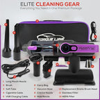 HyperVac 2-in-1 Handheld Portable Car Vacuum Cleaner & Blower, 18500Pa Suction, Corded/Cordless Air Duster with LED Light, Flexible Hoses, USB-C Fast Charge – Ideal for Home, Office & Pets