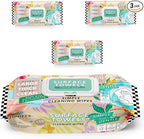 3 Packs Surface Cleaning Wipes Bleach Free, Thick & Large Dispose, All-Purpose Cleaner for Bathroom, Kitchen, Office, 300 Count Soft Flow, Biodegradable, Juniper Scent