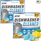 Dishwasher Cleaner Deodorizer Tablets 48 Pack - Deep Cleaning Descaler Pods Dish Washer Machine Clean, Heavy Duty & Septic Safe, Natural Limescale Remover, Hard Water, Calcium, Odor - 48 Count