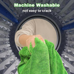 JOYMOOP Microfiber Towels for Cars, 3 Pack 35.4" x 23.6" Car Drying Towel, Green Reusable Car Towel, Quick Drying Car Microfiber Cleaning Cloth for RVs, SUVs, Trucks