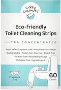 Lazy Coconuts Toilet Bowl Cleaner Strips - 60 Cleans, Plastic-free, Dye-free, With Lemon Essential Oil