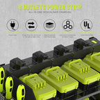 Heavy Duty Drill Holder & Power Tool Organizer Wall Mount, Metal Cordless Tool Organizer for Cordless Drill, Accessory Holder Rack (3L4D WITH CHARGING STATION (BLACK), With Charging Station)