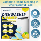 Dishwasher Cleaner – 24 Pack (1-Year Supply) Dishwasher Cleaner and Deodorizer Tablets, Odor and Smell Remover Septic Safe Natural Limescale, Calcium, Hard Water Marks & Grease Remover