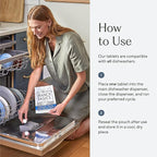 Branch Basics Dishwasher Tablets – 40 Ct, 3 Pack | Plastic-Free, Fragrance-Free, Human-Safe | Delivers a Powerful Clean Without Harsh Chemicals