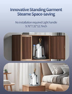 Sundu 1500W Steamer for Clothes, 2-in-1 Vertical & Flat Iron Clothes Steamer, 6 Professional Steam Modes, 800mL Tank, 30s Fast Heat-Up, Auto Shut-Off (10min), Portable Handle, Standing Design, White