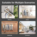 Wall Mounted Clothes Drying Rack, Collapsible Laundry Drying Rack, Retractable Foldable Drying Rack Clothing for Hanging Clothes