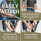 Universal Extension Handle Attachment for Weedeater, String Trimmer, Shovel, Rake & More | Versatile Back Saving Attachment for All Gardening Tools | Yard Tool Gifts for Men