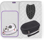 The Quilted Bear Mini Iron, Rest & Ironing Mat - Lightweight Mini Steam Iron with Hard Shell Travel Case, Rest & Ironing Mat - Travel Essentials for Wrinkle Free Travel & Effortless Quilting (Black)