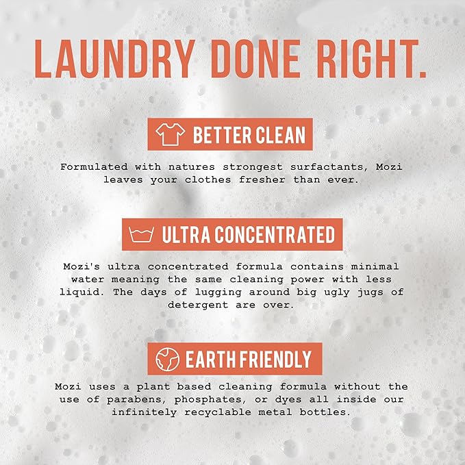 Laundry Detergent Liquid, Sugar Dew- Citrus & Hibiscus, 50+ Loads, Non toxic, Plant Based Enzyme Cleaners, Phosphate & Paraben Free, Long Lasting Luxury Clean, 32 oz Recyclable Bottle