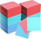 300 Pcs Disposable Dish Cloths, Reusable Cleaning Cloths and Towels, Highly Absorbent Wipes and Rags for Kitchen, Home, Office (Red, Blue, Green)