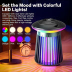 2025 Upgraded Mosquito Killer Lamp, 4200V Electric Bug Zapper for Indoor & Outdoor, Rechargeable LED Night Light - Safe for Baby & Family, Camping, Backyard, Terrace