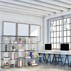 TUMUCUTE Wire Storage Cubes, Metal Storage Shelves Bookshelf, Stackable Modular Closet Organizer for Bedroom Living Room, Office, Black (16 Cubes, Iron)