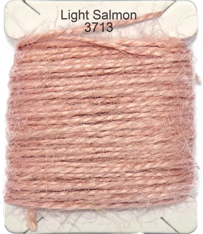 Jute Twine 15m Long Twine String for Crafts Gift Wrapping Packing Gardening Crochet Knitting Macrame Decor (Light Salmon)