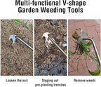 Weed Puller Tool, Weeding Tools Gardening ,Detachable Handle for Easy Carrying and Storage for Vegetable Gardening Backyard Farm Planting & Uprooting Weeding Tool