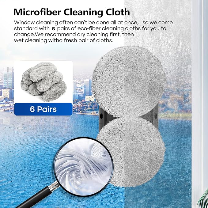 Automatic Window Cleaning Robot with 2800PA Suction, Intelligent Edge Detection 3.0 Path Planning, Water Spray, and Remote Control - Electric Window Cleaner Rotot for Effortless Cleaning