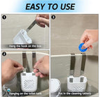 moonoom Toilet Tank Cleaning Tablet Holder, 3.7'' x 2.9'' x 0.7'' Toilet Tank Bleach Tablet Bracket, Hanging Toilets Bowl Cleaner Carrier for Preventing Dissolved Residue From Polluting Water Tanks