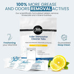 Fuller Dishwasher Cleaner Tabs – Lemon Scent – Eliminates Limescale, Grease & Odors – Septic Safe, Compatible with All Dishwasher Types – (Pack of 1)