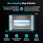 Catchmaster Vector Plasma Screened Light Trap, UV Light Fly Traps, Gnat Traps for House Indoor, Shatterproof Bulbs, UV Lamp Insect Killer, Bug Light for Commercial Kitchen, Warehouse & Restaurants