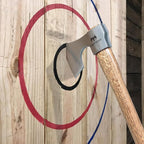 16.5" Throwing Axe, Throwing Hatchet with 1065 High Carbon Steel & Beech Wood Handle, Perfect for Axe Throwing Games, Competition and Recreation, Ideal Gift for Men (Silver Gray)