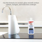 HOPE'S Cooktop Cleaning Cream, Fast Acting No-Rinse Cooktop Cleaner for Glass Ceramic Cooktops and Stoves, Removes Burnt-on Stains, 10 Oz Net Weight (8 Fl Oz), Pack of 1
