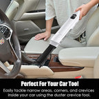 Handheld Vacuum Cordless, Lightweight 1.4lb with Powerful Suction, Charging Dock, Single Touch Empty and Detachable Dust Cup (Creamy White)