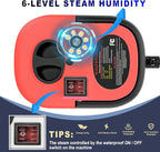 Steam Cleaner,15s Heat-Up,1.4L Tank,Steamer for Cleaning with 10 pcs Accessories,Multi-2500W High Temperature and Pressure handheld steamer,Steam Clea (5-【02】Red)
