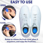 Air Jungles Shoe Deodorizer Balls 12 Ct, Ocean Scent, Odor Remover Balls for Sneakers, Gym Bags, Lockers, Closets, Hampers, and Drawers, Essential Oil Provides Natural Freshness