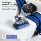Mattress Vacuum Cleaner Powerful Vibration Handheld Couch Vacuum with UV-C Light and LED Display, HEPA Filter, Versatile Bed Vacuum Cleaner Cordless with Type-C Charging Port for Bed, Sofa, Carpets