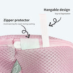 Kimmama Shoe Washing Machine Bag,Laundry Shoes Bags,Sneaker Wash Protector Sack,Sandwish Mesh,Pink,8x15"