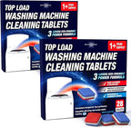 Washing Machine Cleaner Tablets 56 Pack for HE Top Load - Eco Friendly Washer Machine Cleaning Tablets - 3 Layers Septic Safe Wash Machine Full Deodorizer Descaler Protector - 2 Plus Year Supply