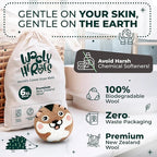 No More Dryer Sheets! Reusable Wool Dryer Balls XL 6-Pack - Reduces Static, Cuts Dry Time, & Softens Naturally
